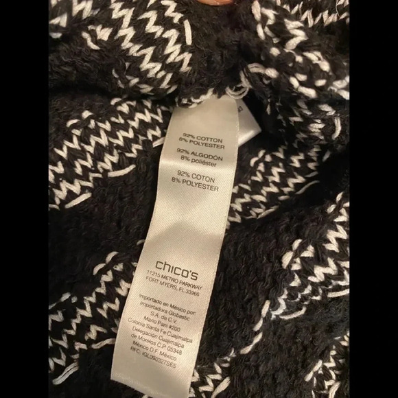 NWT Chico’s Sweater Striped Fringe Farrah Pullover - Picture 6 of 8